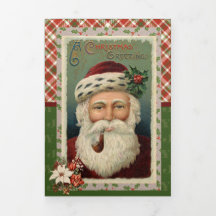 Carte de vacances pliable vintage pour photo