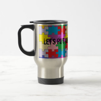 Fin dans la tasse inoxydable de voyage d'autisme