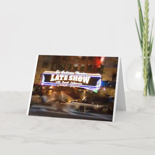 Fin De Nuit Avec David Letterman Carte De Voeux (Devant)