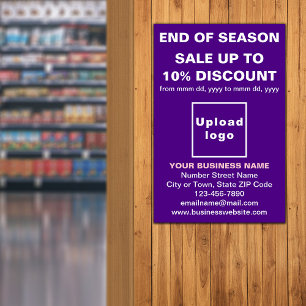 Fin de saison Vente Business Purple Poster