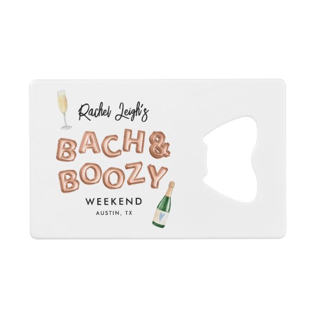 Fin de semaine Bach & Boozy Rose Gold Bachelorette (Devant (Horizontal))