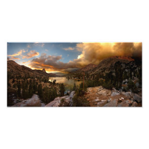 Fin Dome Middle Rae Lake Sunset - John Muir Trail Photo Print