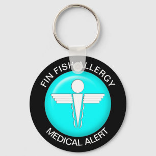 Fin Fish Allergy Keychain
