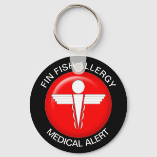 Fin Fish Allergy Keychain