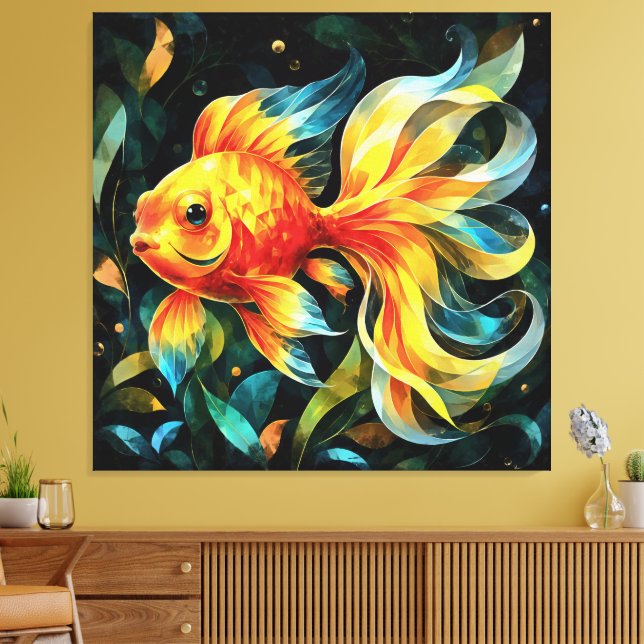 Fin-Tastic Fantasy Canvas Print (Insitu(LivingRoom))
