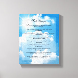 Final Analysis: "Do It Anyway" Canvas Print