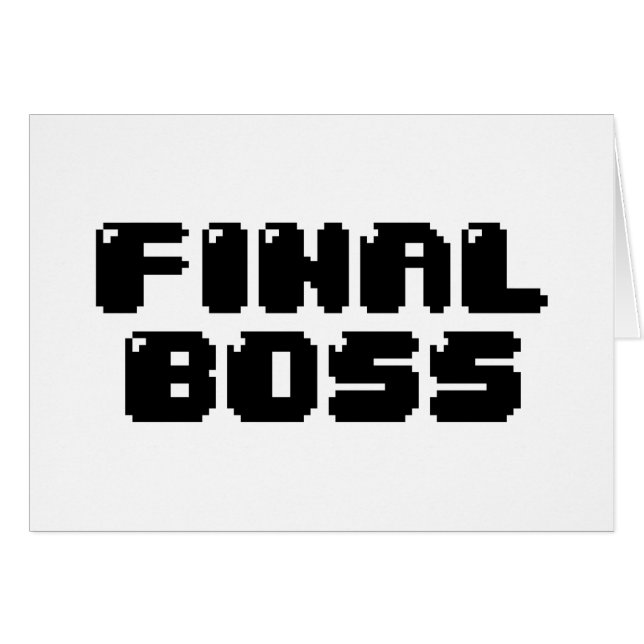 FINAL BOSS GREETING CARD (Front Horizontal)