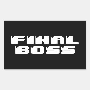 FINAL BOSS RECTANGULAR STICKER