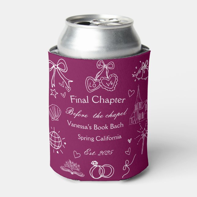 Final Chapter Before the Chapel Book Bachelorette  Can Cooler (Can Front)