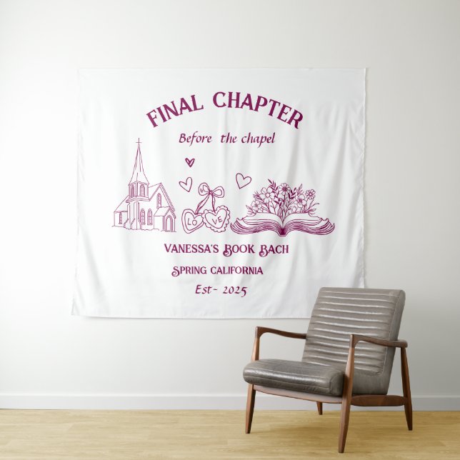 Final Chapter Before the Chapel Book Bachelorette  Tapestry (In Situ (Horizontal))