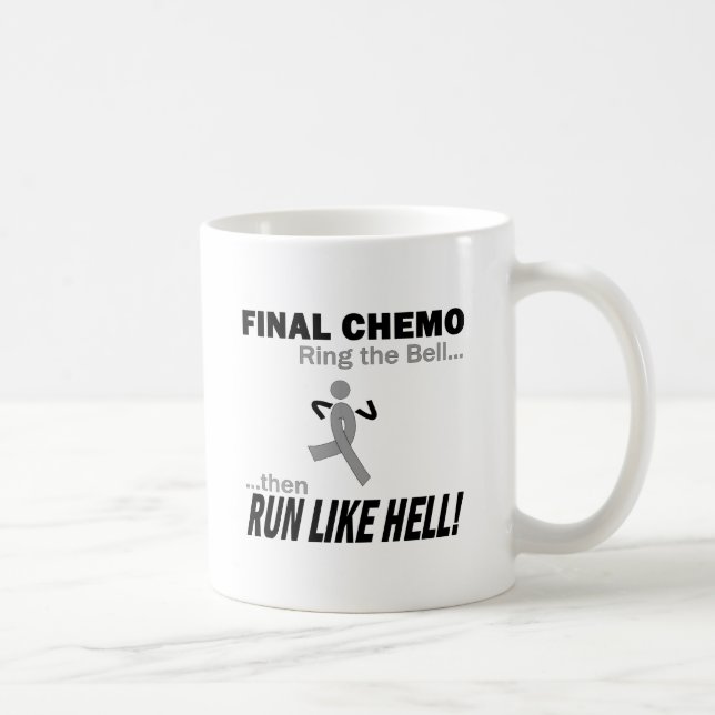 Final Chemo Run Like Hell - Brain Cancer / Tumour Coffee Mug (Right)