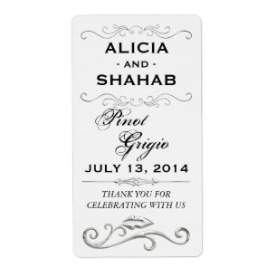 FINAL Cute Wine Bottle Wedding favour Label Sticke