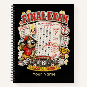 Final Exam Success Engine Personalized Funny  Notebook