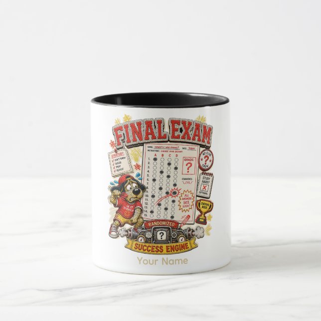 Final Exam Success Pending Personalized Funny Stud Mug (Center)