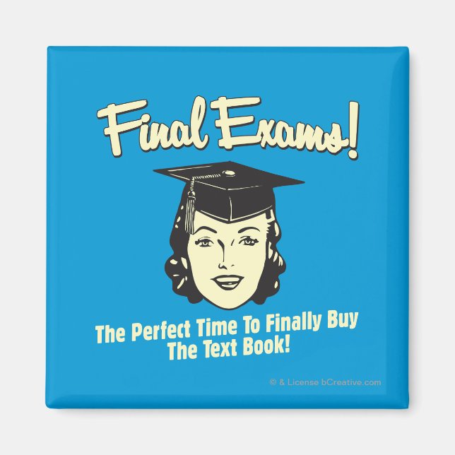 Final Exams: Finally Buy the Text Book Magnet (Front)