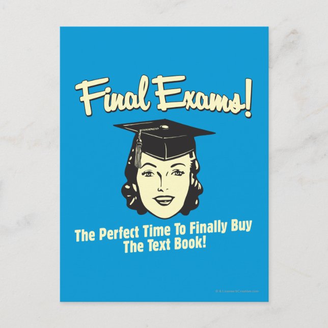 Final Exams: Finally Buy the Text Book Postcard (Front)