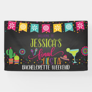 Final Fiesta Bachelorette Party Banner - Blk