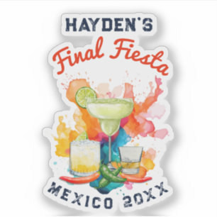 Final Fiesta Bachelorette Party Mexico Die Cut