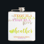 Final Fiesta Favour Tequila Bachelorette Party Hip Flask<br><div class="desc">One tequila, two tequila, three tequila... floor! Celebrate your Bride with a Final Fiesta! This fun favour has modern typography with neon colours on a clean white background to get the party started! Kick off the fiesta by giving everyone their own flask to drink out of! All event detail text...</div>