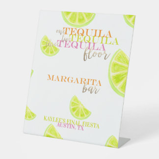 Final Fiesta Margarita Bar Tequila Table Pedestal Sign