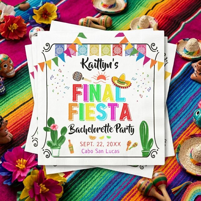 Final Fiesta Mexicana Bachelorette Party Napkin (Creator Uploaded)