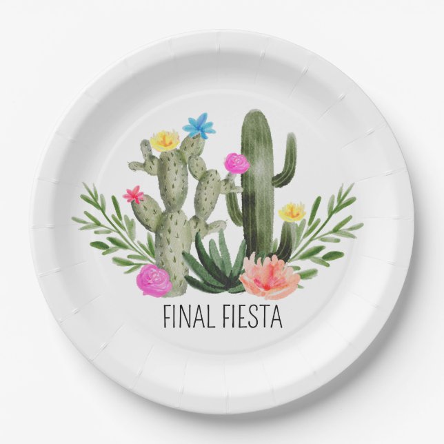Final Fiesta Party Paper Plates (Front)