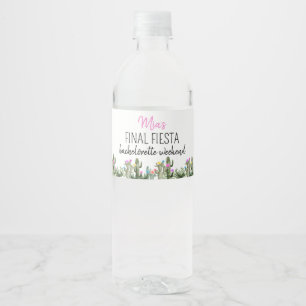 Final Fiesta Personalized Water Bottle Label