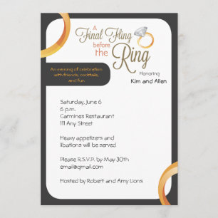 Final Fling Before the Ring Party Invite