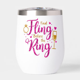 Final Fling Glitter Wine Tumbler