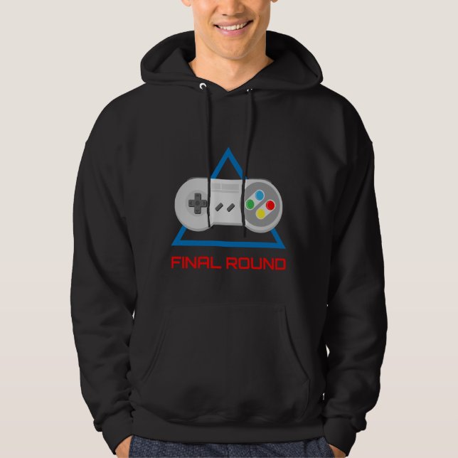 Final Round Fighting Game Retro Controller Design Hoodie (Front)