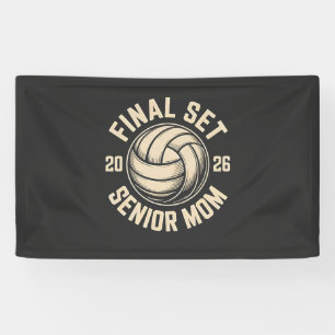 Final Set Senior Mom 2026 Graduation Volleyball  Banner