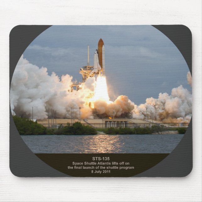 Final Space Shuttle launch STS-135 Atlantis Mouse Pad (Front)