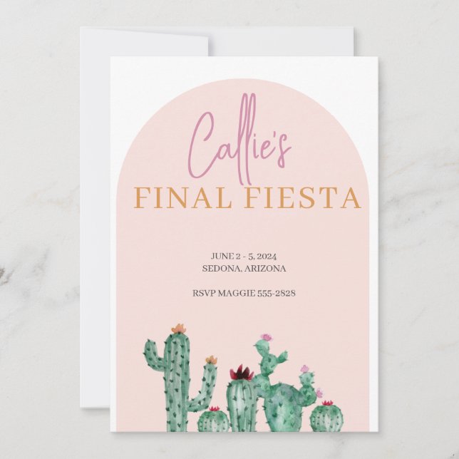 Finale Fiesta Bachelorette Weekend Invitation (Devant)