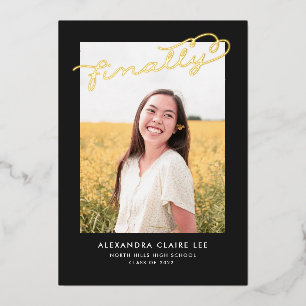 Finalement Gold Foil sur la Faire-part de Graduati