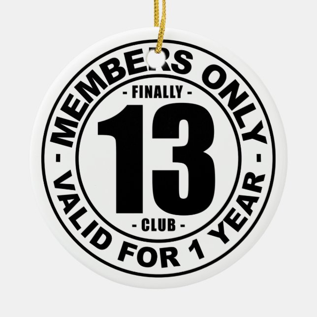 Finally 13 club ceramic ornament (Front)
