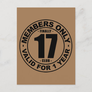 Finally 17 club postcard