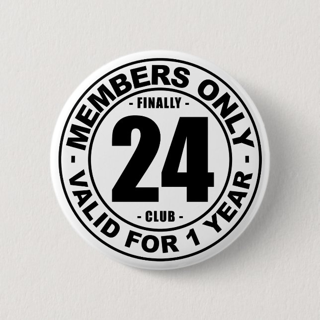 Finally 24 club 2 inch round button (Front)