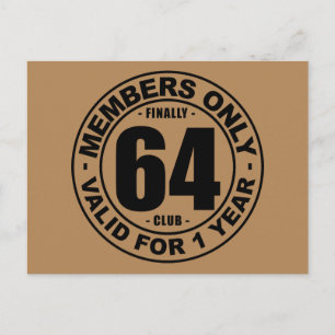 Finally 64 club postcard
