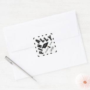FINALLY! Congrats to the Grad! Square Sticker