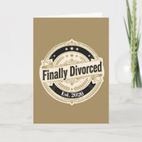 Finally Divorced Est. 2026 Vintage Card