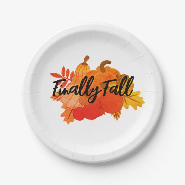 finally fall  paper plate (Front)