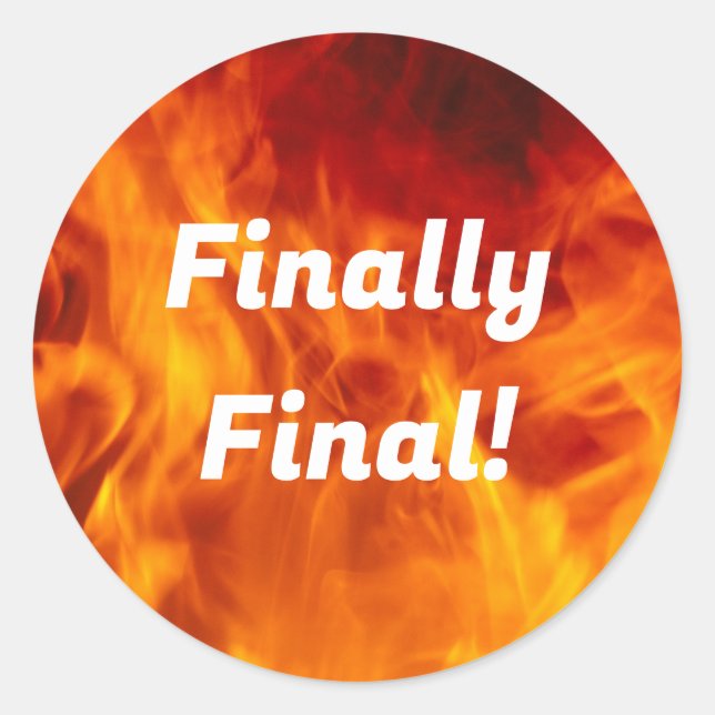 Finally Final Divorce Button Classic Round Sticker (Front)