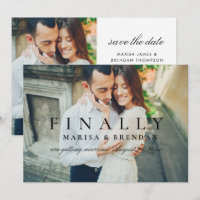 Finally Full Photo Black White Funny Wedding