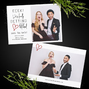 Finally Getting Hitched Wedding Save The Date Invitation