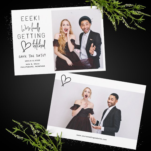 Finally Getting Hitched Wedding Save The Date Invitation (Creator Uploaded)