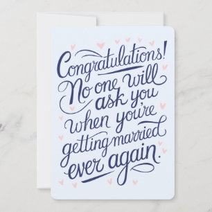 Finally Getting Married Funny Couples Wedding Holiday Card