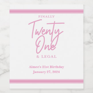 Finally Legal Personalized Wine Champagne Labels
