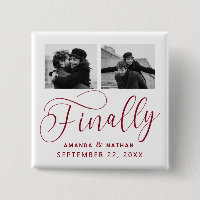 Finally Minimalist Wedding 2 Photo Save the Date