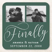 Finally Minimalist Wedding 2 Photo Save the Date