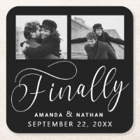 Finally Minimalist Wedding 2 Photo Save the Date
